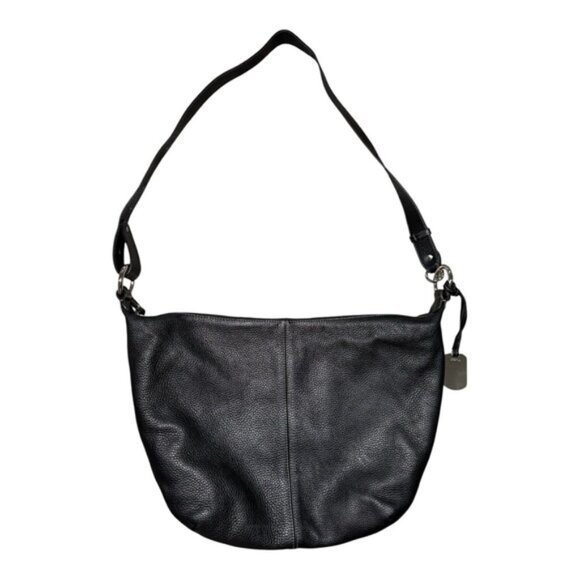 FURLA BLACK CROSSBODY BAG - PEBBLED LEATHER - EUC - Picture 1 of 10